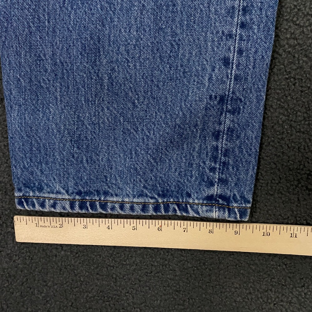 Vintage Y2K Levis 501 Jeans FITS 34x32 Blue Button Fly Classic Denim Red Tab - Picture 11 of 12